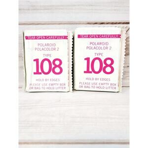 2 Vtg Polaroid Colorpack Film Polacolor Land Film Type 108 NEW SEALED Expired